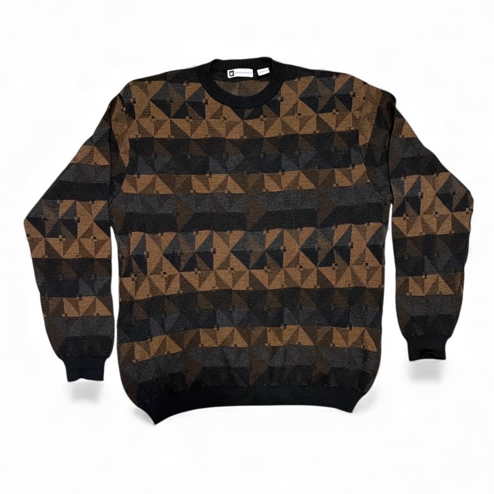 Vintage Bachrach Sweater Coogi Style Pre Owned Made In USA Size Large Men
